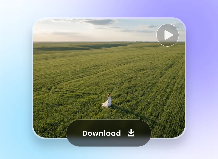 Step 3 download the AI generated realistic zoom out video in high quality
