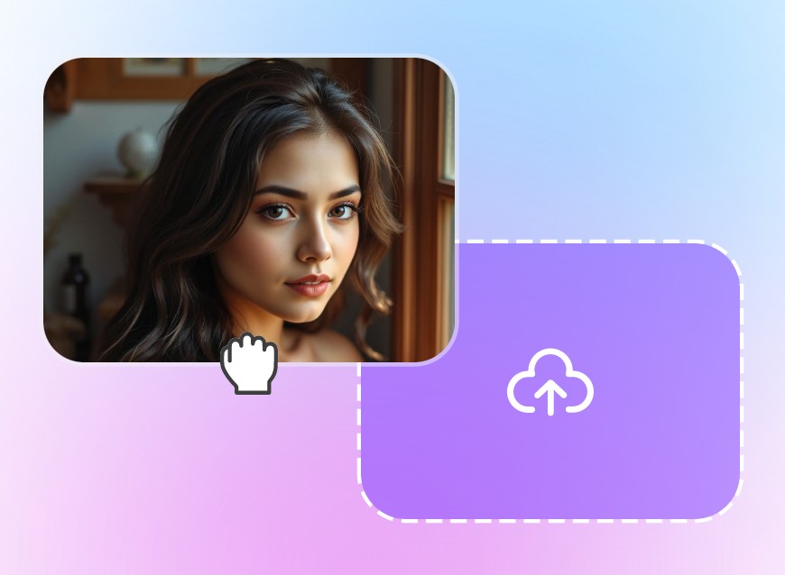 Schritt 1 Laden Sie ein Porträtfoto einer Frau hoch