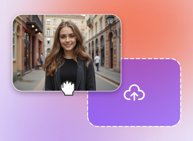 Upload a girl in black video to our video editor