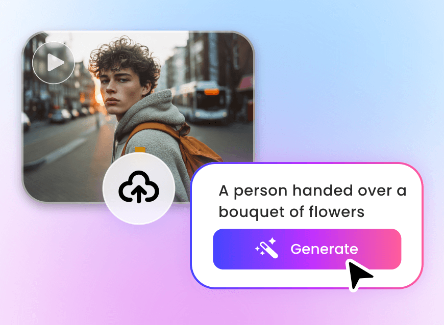 Upload a video of a boy and enter your prompt to specify the extended scene