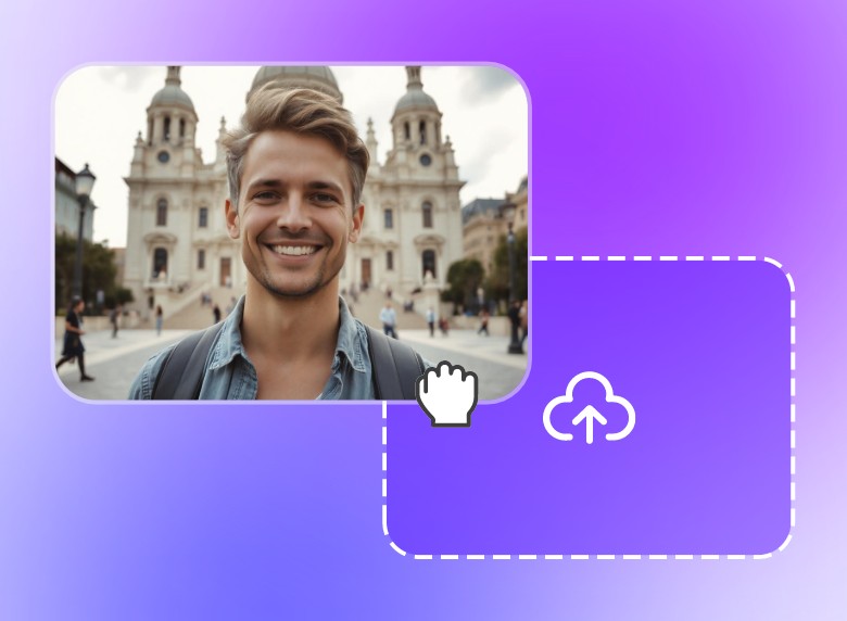 Carregue um vídeo de um homem sorridente com cabelo loiro e barba preta