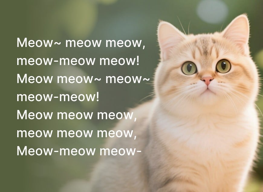 Use meow to create a cat song