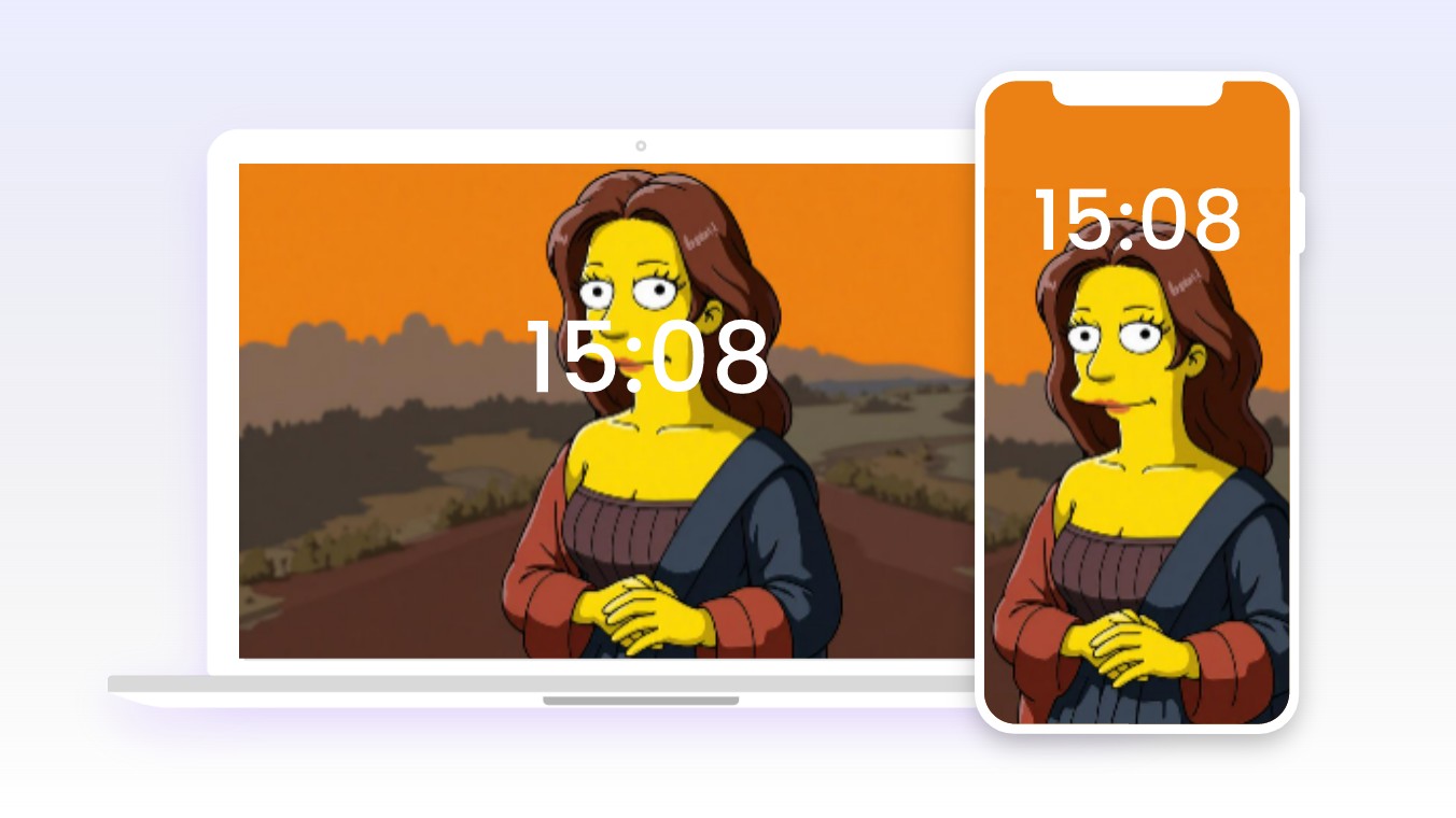 Use the Mona Lisa Simpson character as wallpaper for your phone and computer