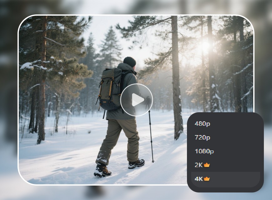 We support you to convert videos into multiple resolutions including 480p 720p 1080p 2k and 4k