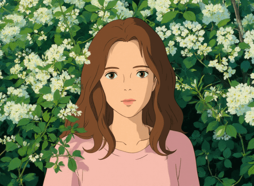 Uma garota no estilo ghibli