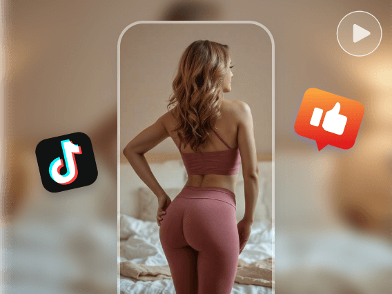 Uma garota participa do desafio twerk