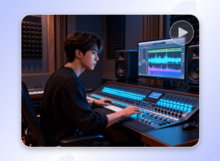 A man is making kpop music for personal project