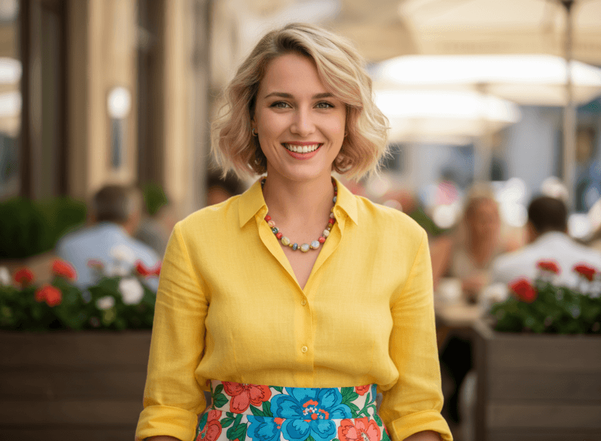 A mildly chubby girl generated with clipfly fat filter