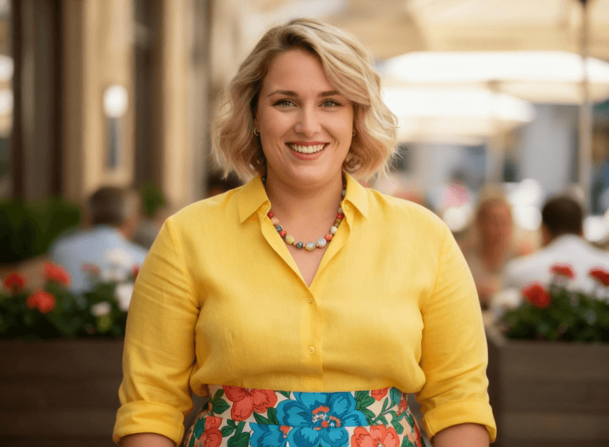 A moderately chubby girl generated with clipfly fat filter