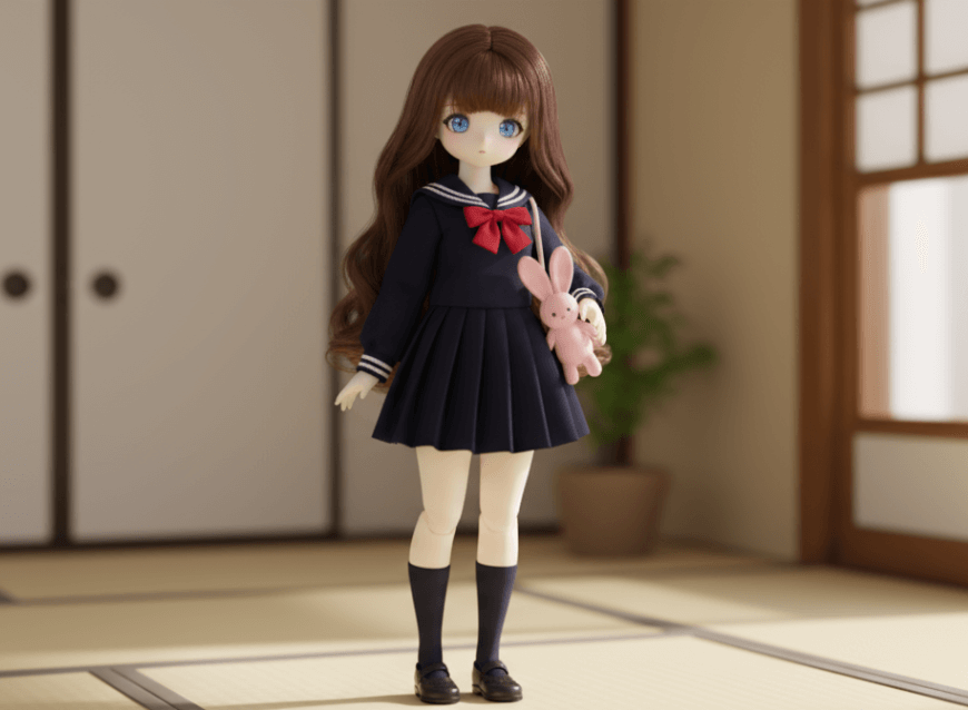 A photo of a anime doll