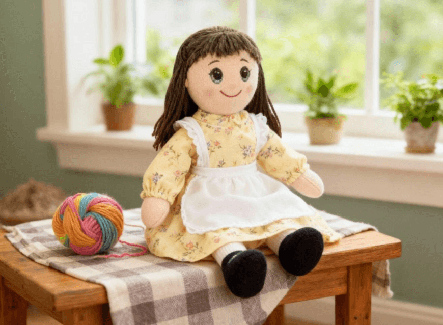 A photo of a rag doll
