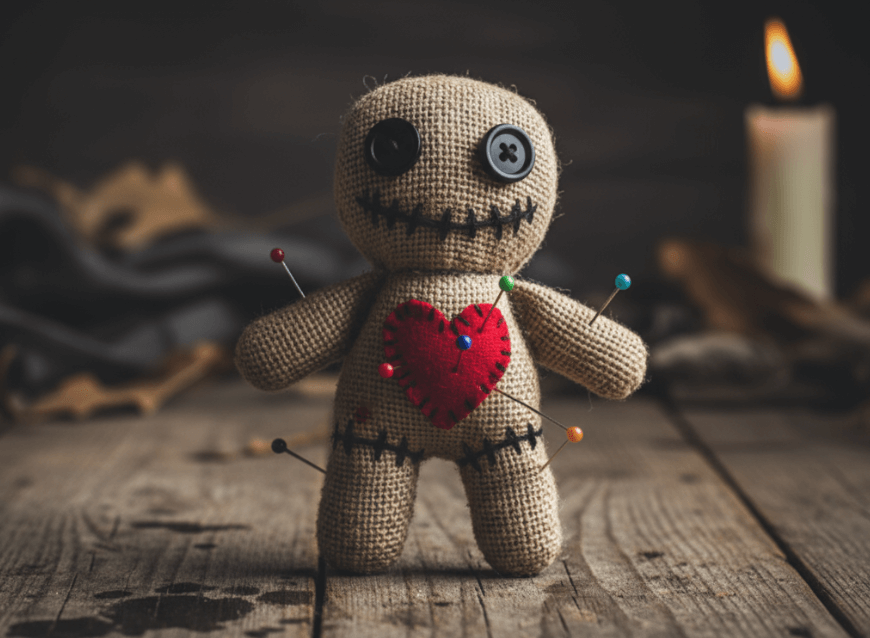 A photo of a voodoo doll
