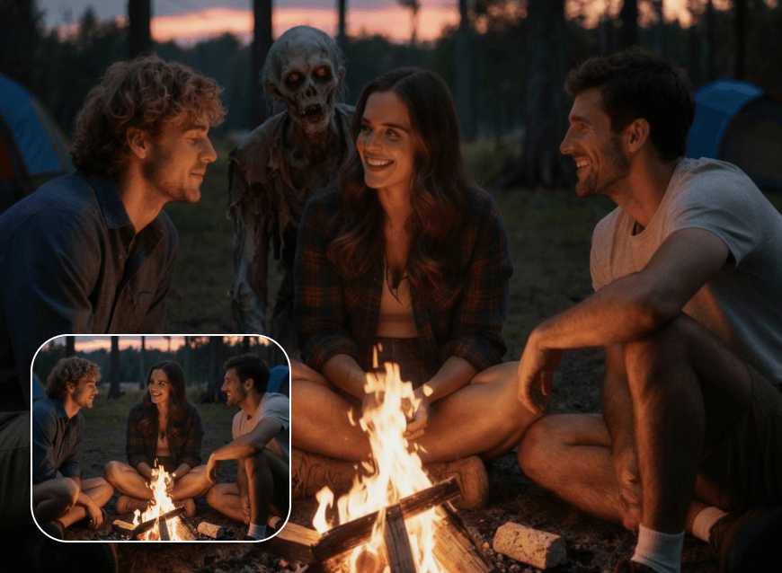 Add a ghost to a group photo