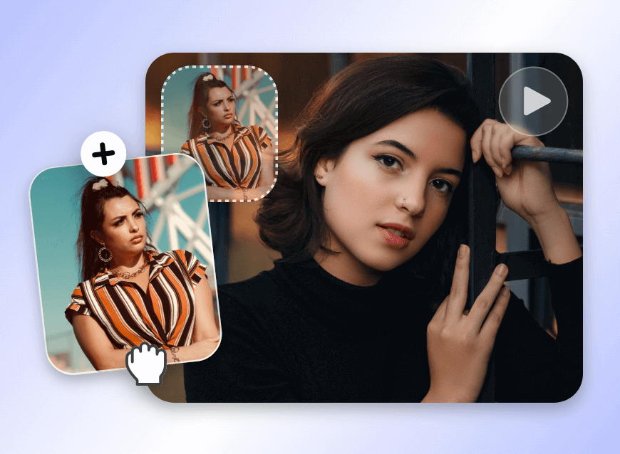 Add images to a womans anniversary video