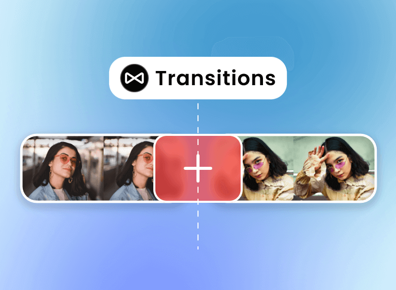 Add transitions between two videos