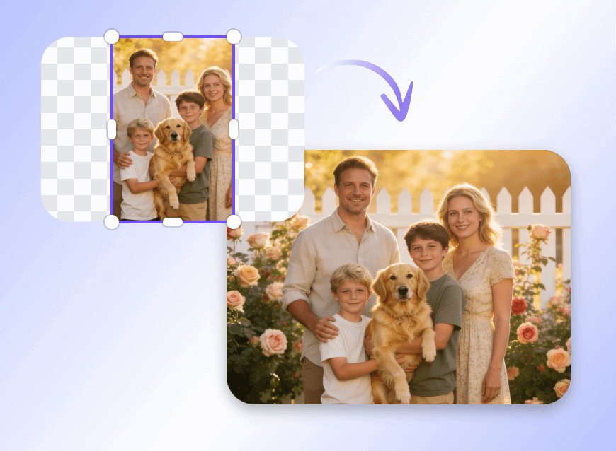 Ai extend a family photo