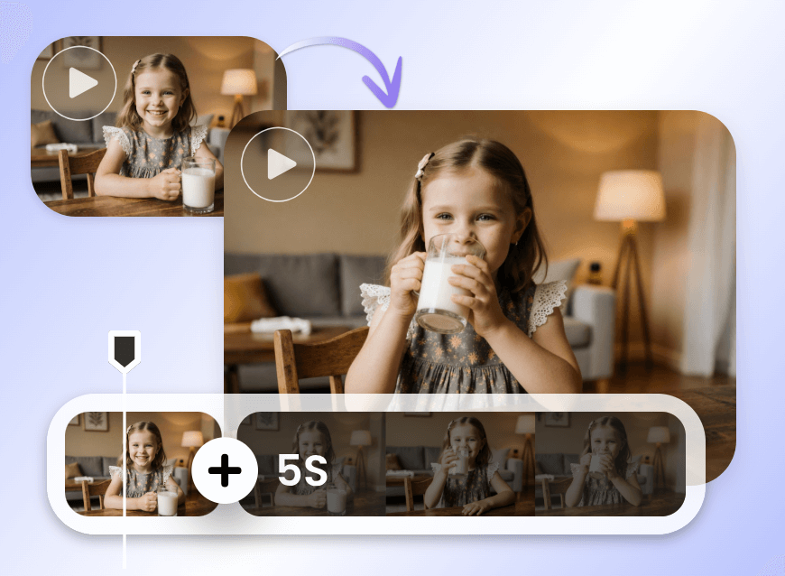 Ai extend a video of a little girl