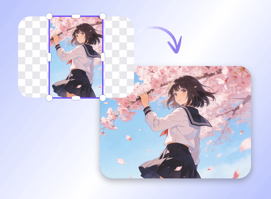 Ai extend an anime girl image