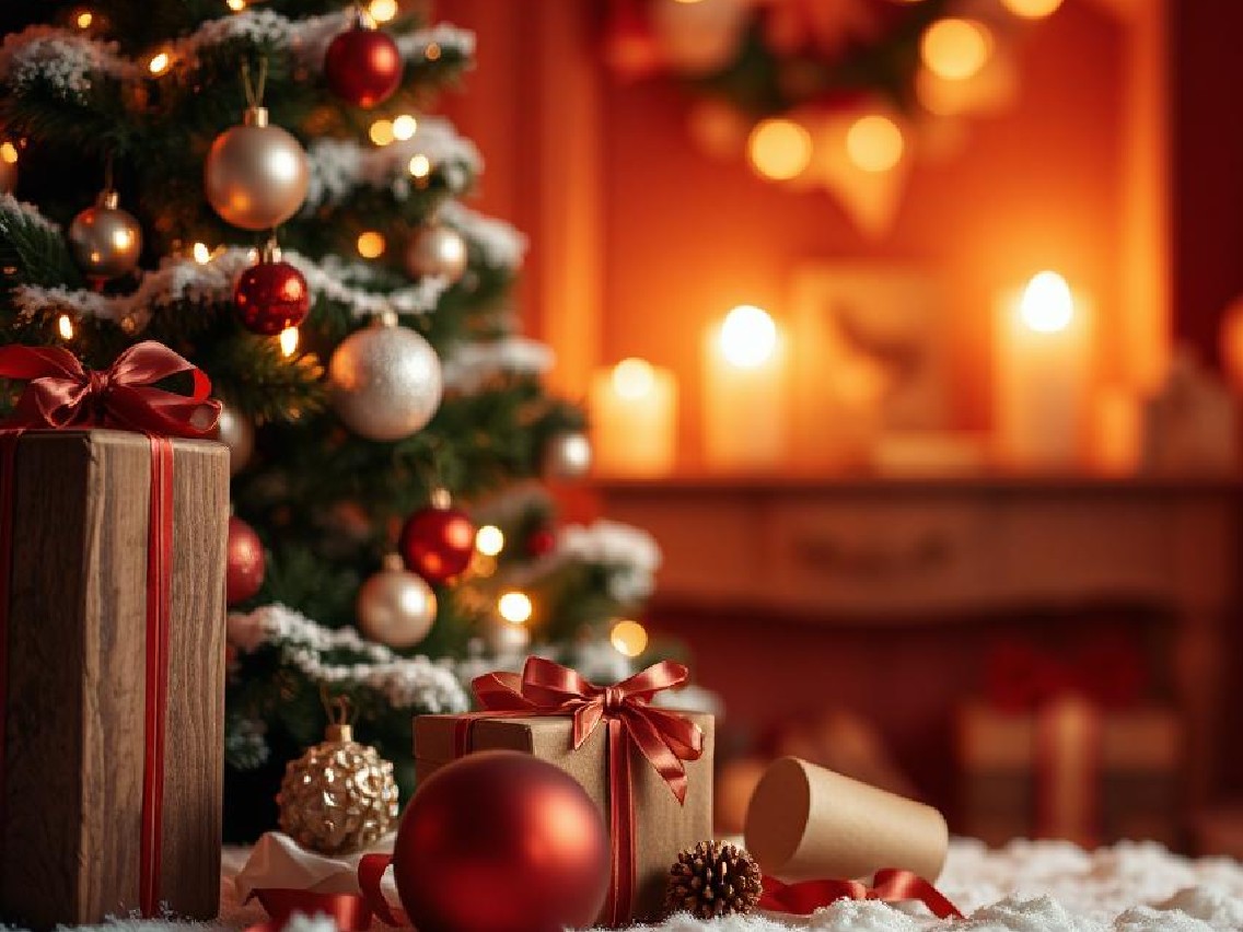 Ai generate christmas background from text