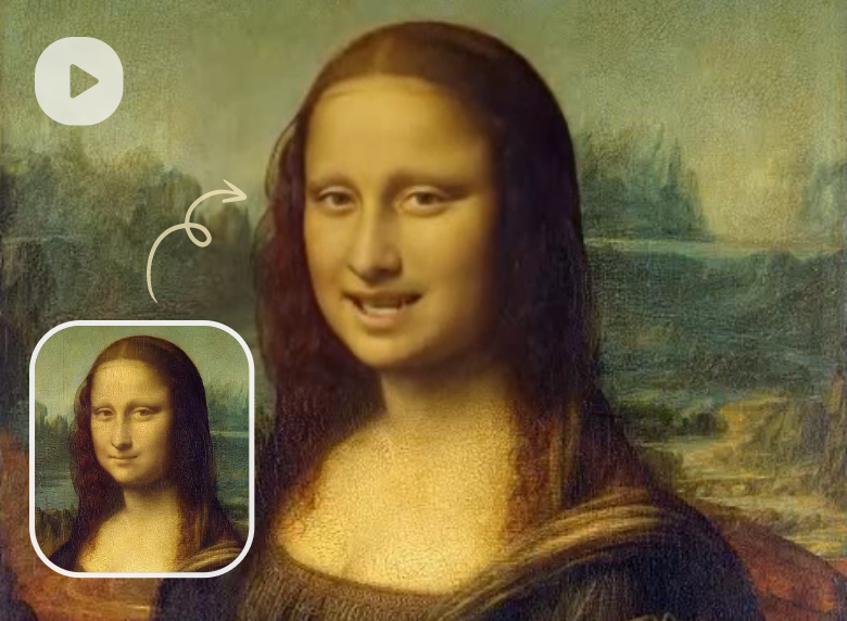 Ai talking avatar to turn a still mona lisa photo in to a talking short clip