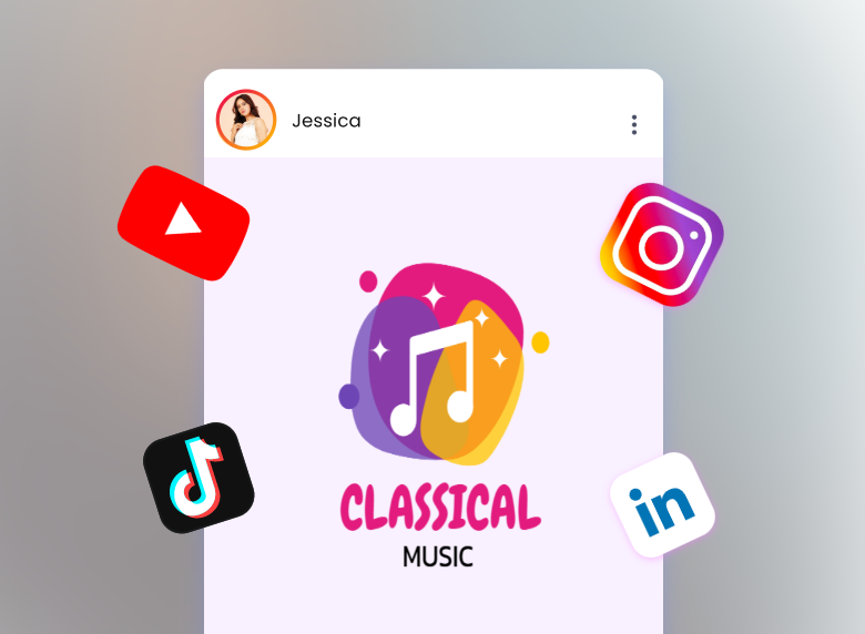 Logotipo animado para conteúdo de mídia social