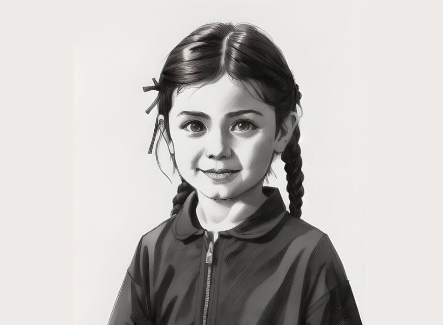 wenden sie unseren kostenlosen foto-zu-skizze-konverter auf ein porträt an