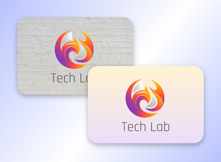 Change background of design picture fetauring a tech lab logo