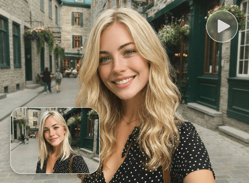 Change the hairstyle of a girl to long wave hair