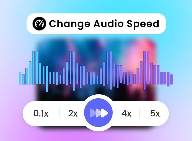 altere a velocidade do seu áudio com o alterador de velocidade de áudio em um clique