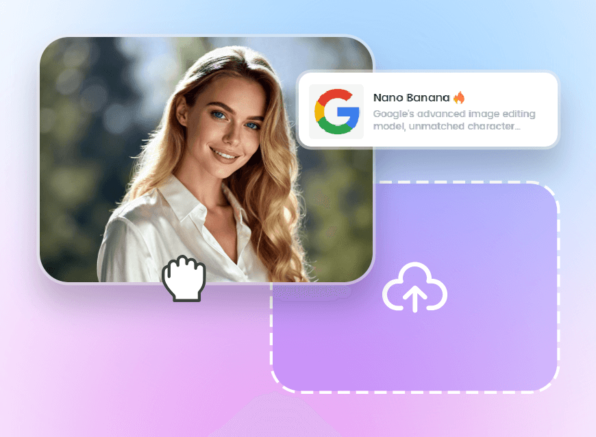 Choose nano banana ai model and upload a photo of a girl