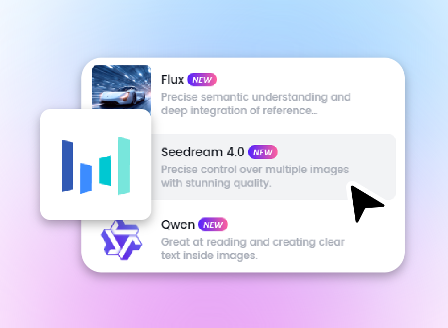 Choose seedream 40 in clipfly