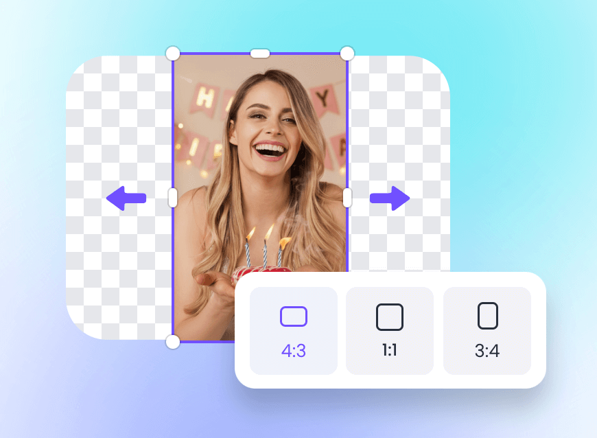 Choose the image ratio you want to ai expand