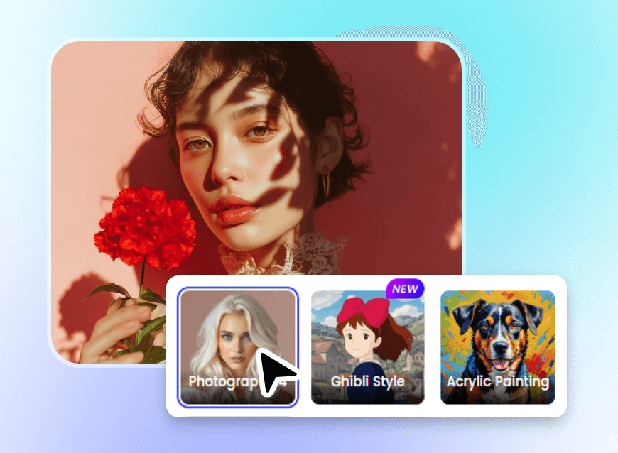 Choose the image style and generate an ai female character
