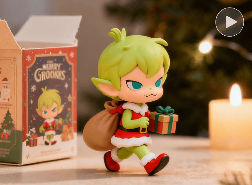 Modèle vidéo de boîte mystère de Noël