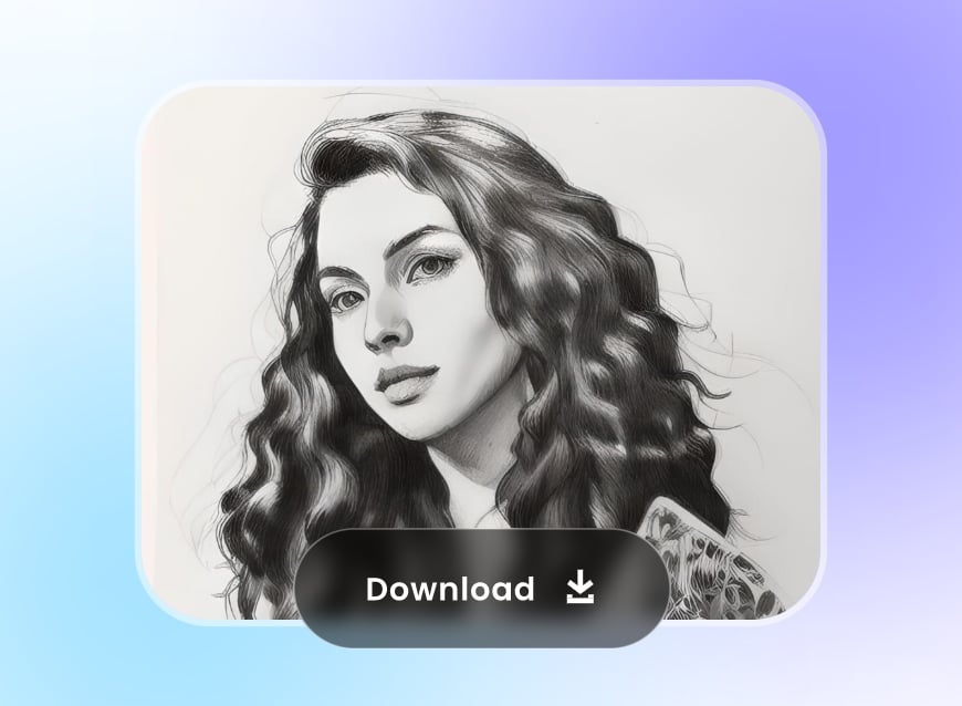 klicken sie, um das ai-skizzenfoto auf das gerät herunterzuladen