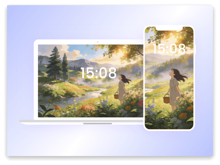 Clipfly ai anmie generator for wallpaper creation