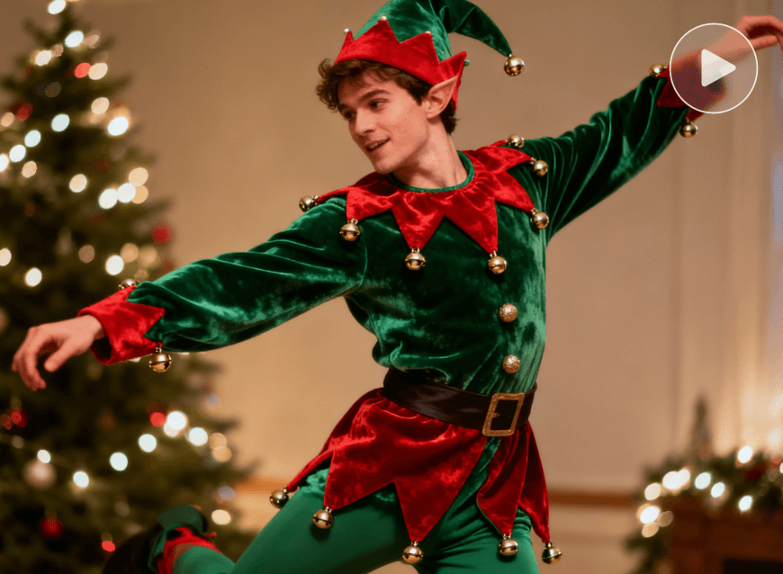 Modèle vidéo des lutins dansants de Noël de Clipfly