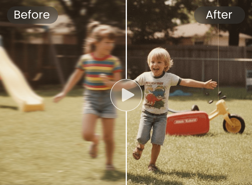 Clipfly online ai video fps for old family video