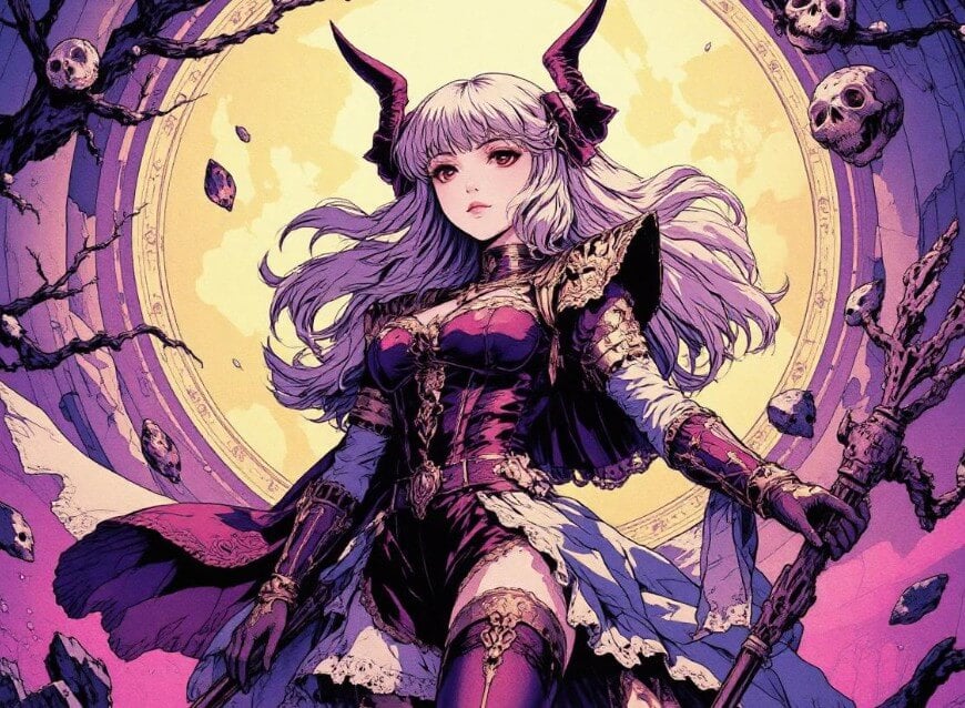 Combine uma garota com um estilo artístico de fantasia