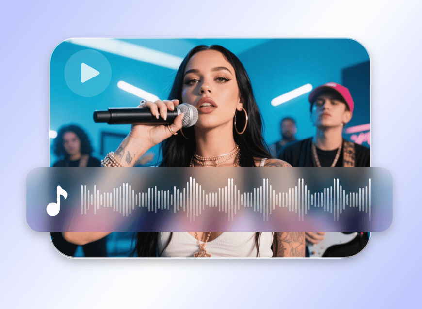 Combine rap songs with ai video to create a rap music video of a female rapper
