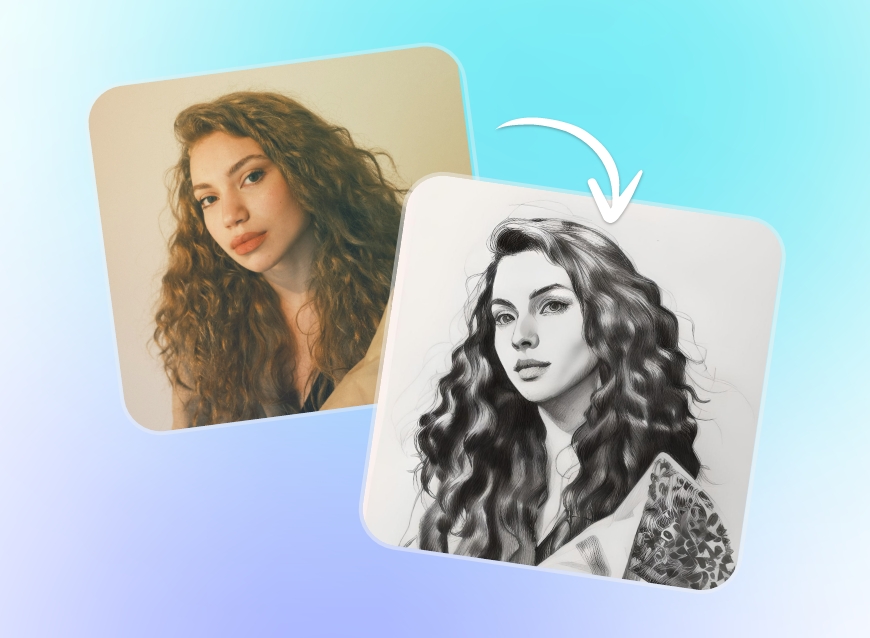 ChatGPT 说：  wandeln sie ein frauenfoto mit ai mit nur einem klick in eine bleistiftskizze um
