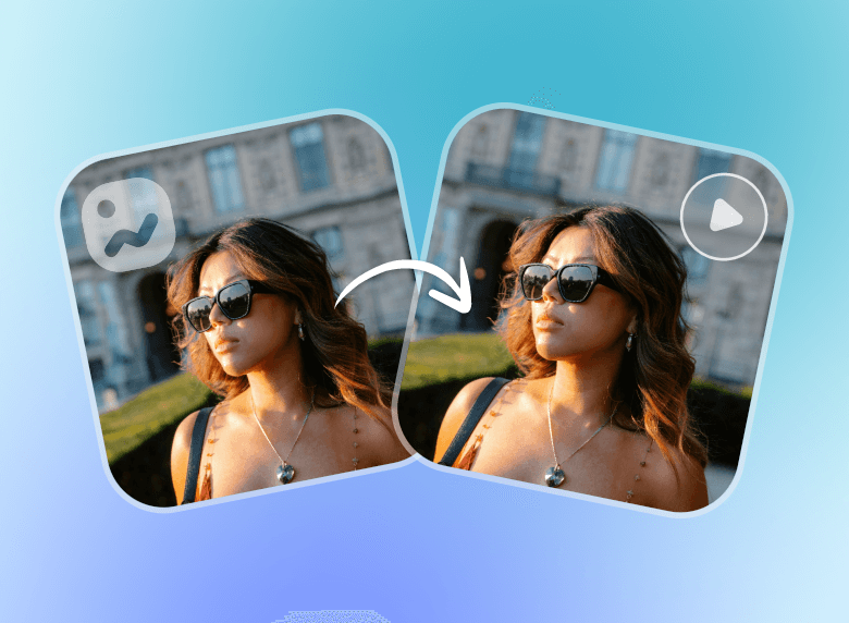 Convert image to video in one click with clipfly