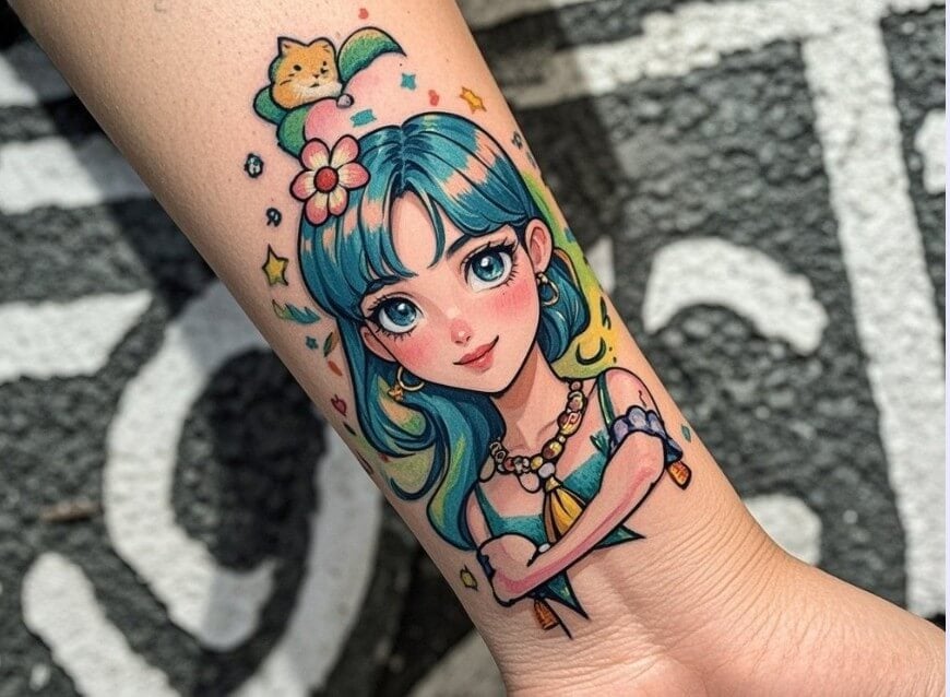 Crie uma linda tatuagem de menina com ai no clipfly
