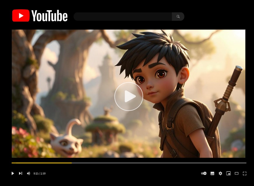 Create AI adveture movies in 3 Dcartoon style