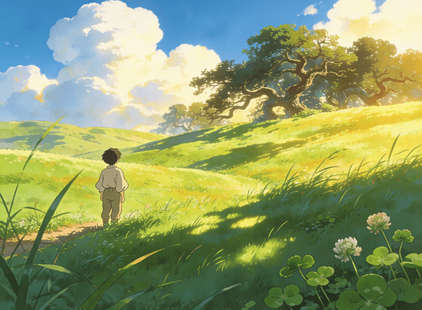 Create a ghibli style anime image with clipfly anime ai generator