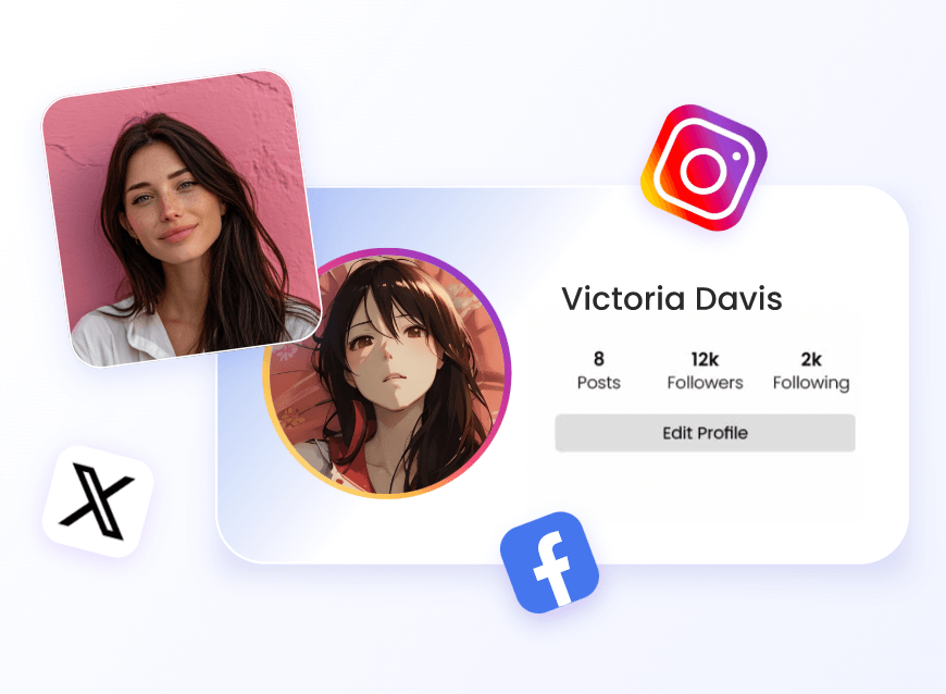 Crie um avatar de anime a partir de uma foto de uma garota e use-o como um perfil de mídia social