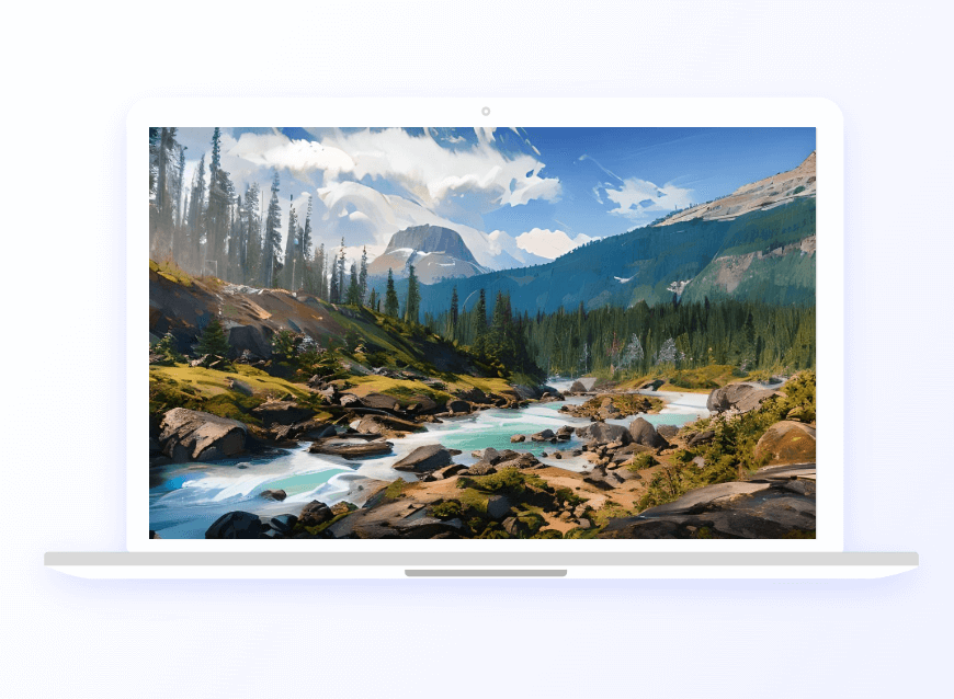 Crie uma paisagem no estilo ai art e use-a como papel de parede do computador