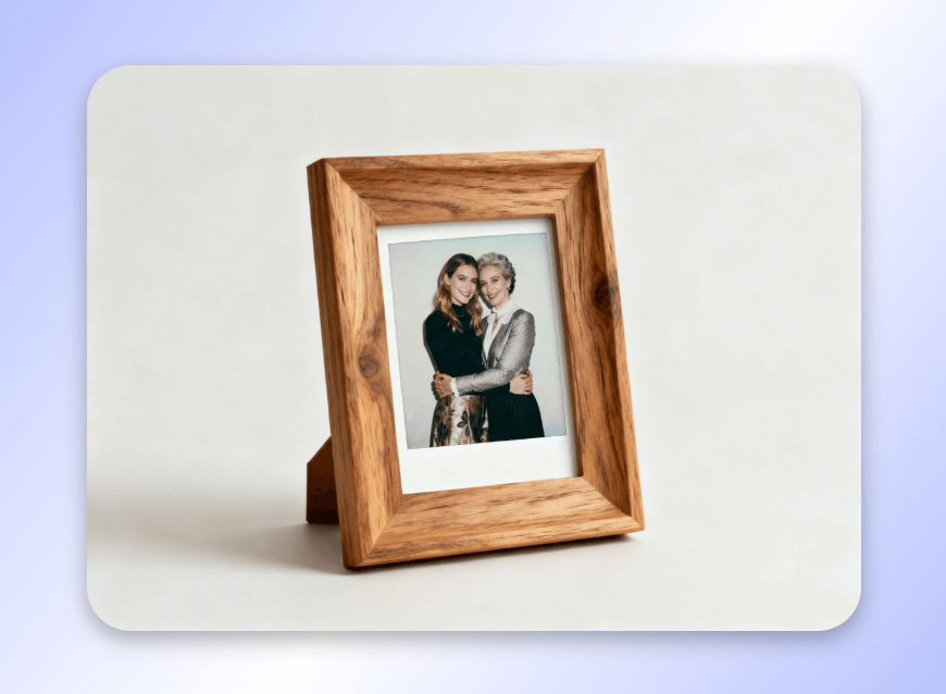 Create an ai polaroid photo and print it out for home decor purposes