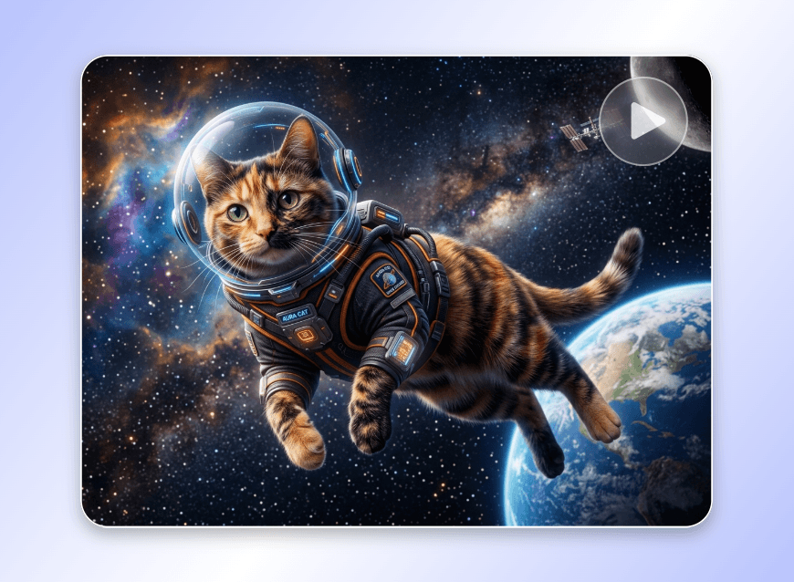 Create an astronaut cat from text for social media