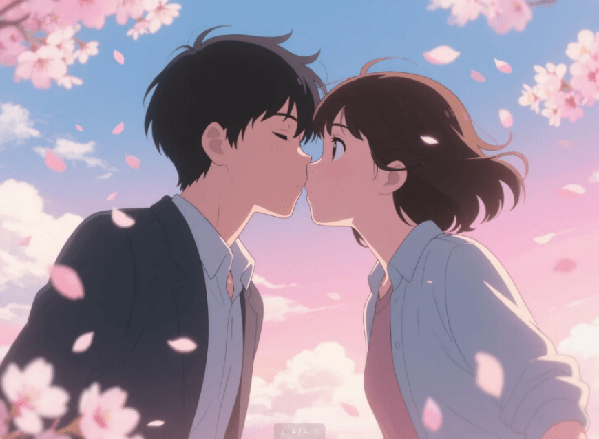 製作關於愛情主題的動漫風或動畫風 AI 故事板影片